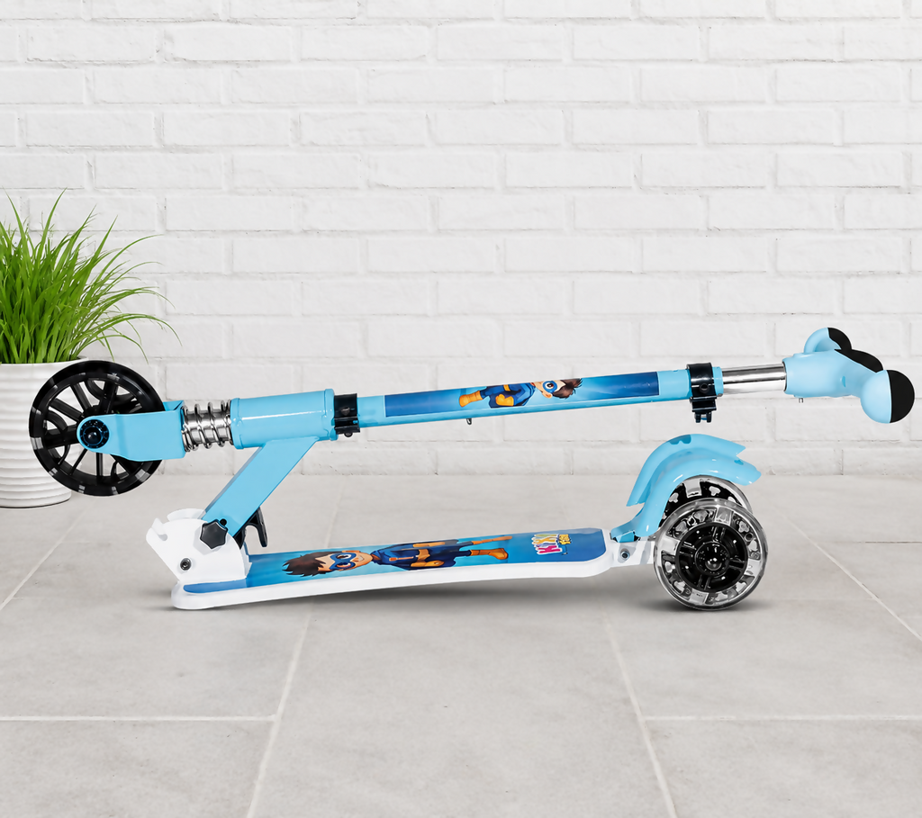 ALVENZA KIXY Glow 3 Wheel Foldable Kids Scooter with LED Wheels, Folding Mechanism & Adjustable Handlebar