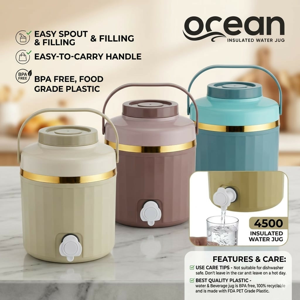 ALVENZA Water Jug Insulated – Keeps Drinks Hot & Cold for Hours