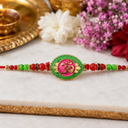 ALVENZA OM Symbol Rakhi – Elegant Designer Thread for Raksha Bandhan