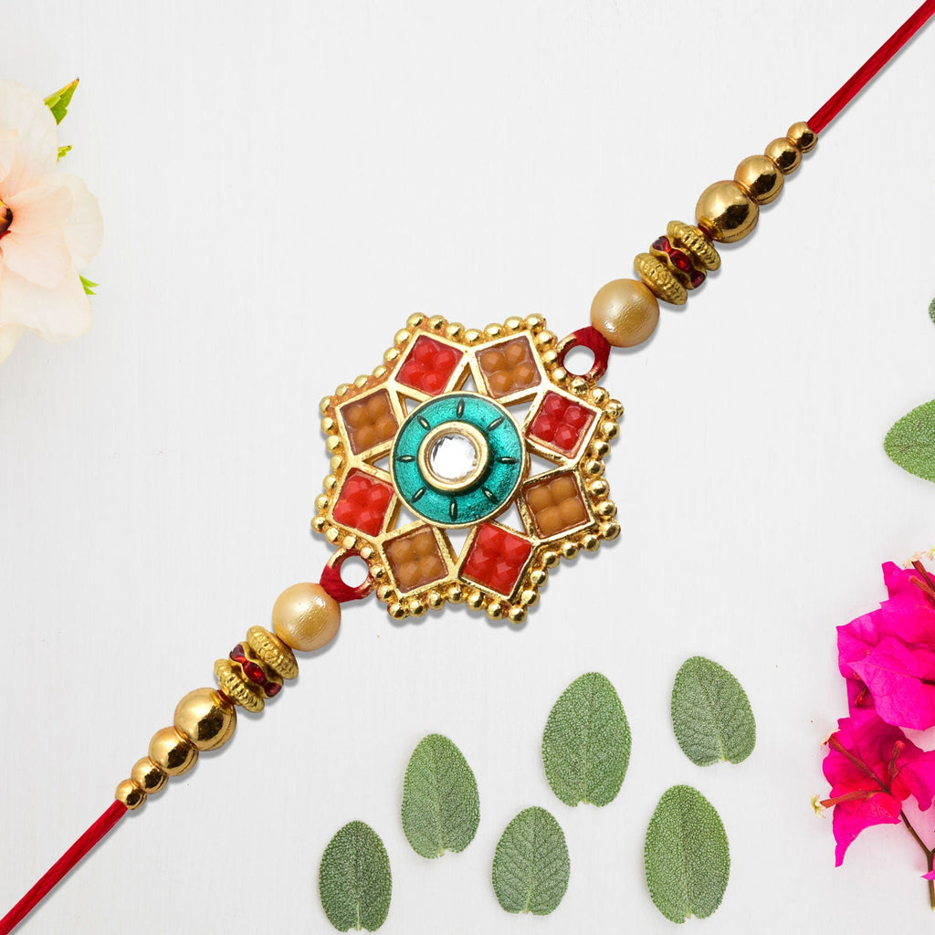 ALVENZA Traditional Unique Shape Rakhi – Skin-Friendly & Handcrafted Design