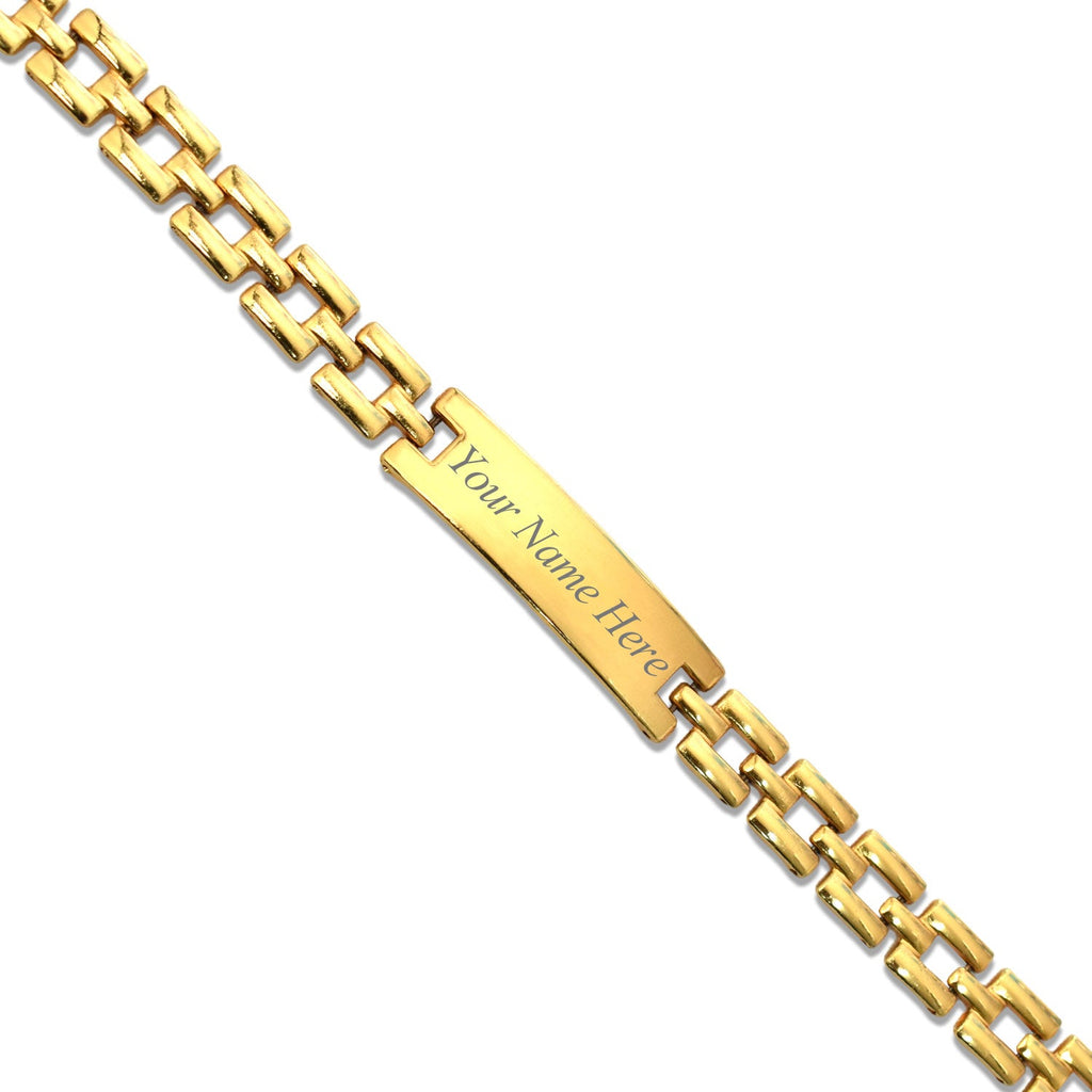 ALVENZA Customized Engraved Bracelet - Personalized Plate | CustomSpot