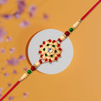 ALVENZA Flower Design Rakhi - Elegant Floral Thread for Brother
