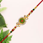 ALVENZA Traditional Floral Rakhi - Elegant Design for Brother's Raksha Bandhan