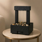 ALVENZA Indoor Water Fountain – Calming Cascading Pebbles & Modern Design