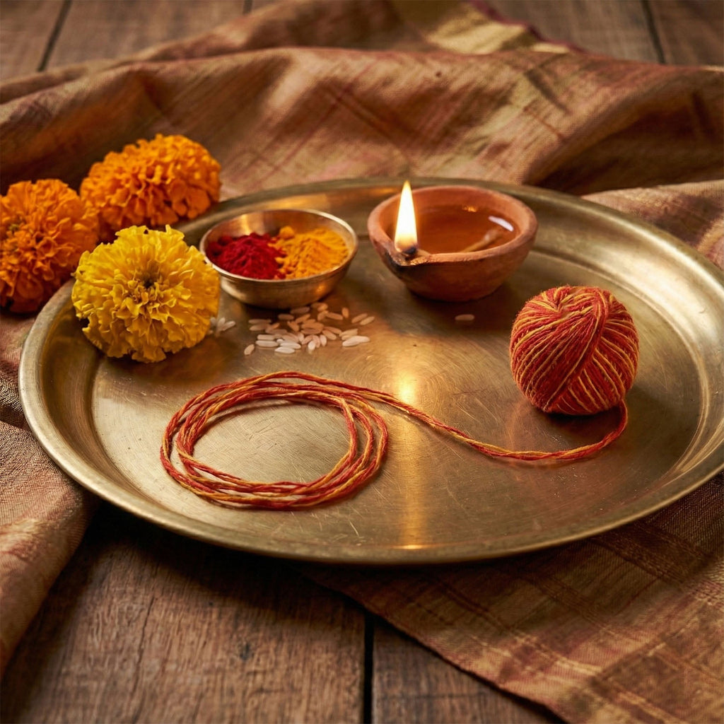 Sacred Cotton Thread Set – 48 Pooja Kalawa Balls for Rituals