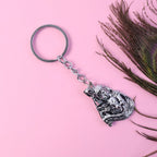 ALVENZA Silver Finish Bal Krishna Metal Keychain – Elegant Devotional Charm