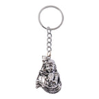 ALVENZA Silver Finish Bal Krishna Metal Keychain – Elegant Devotional Charm