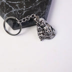 ALVENZA Silver Finish Bal Krishna Metal Keychain – Elegant Devotional Charm