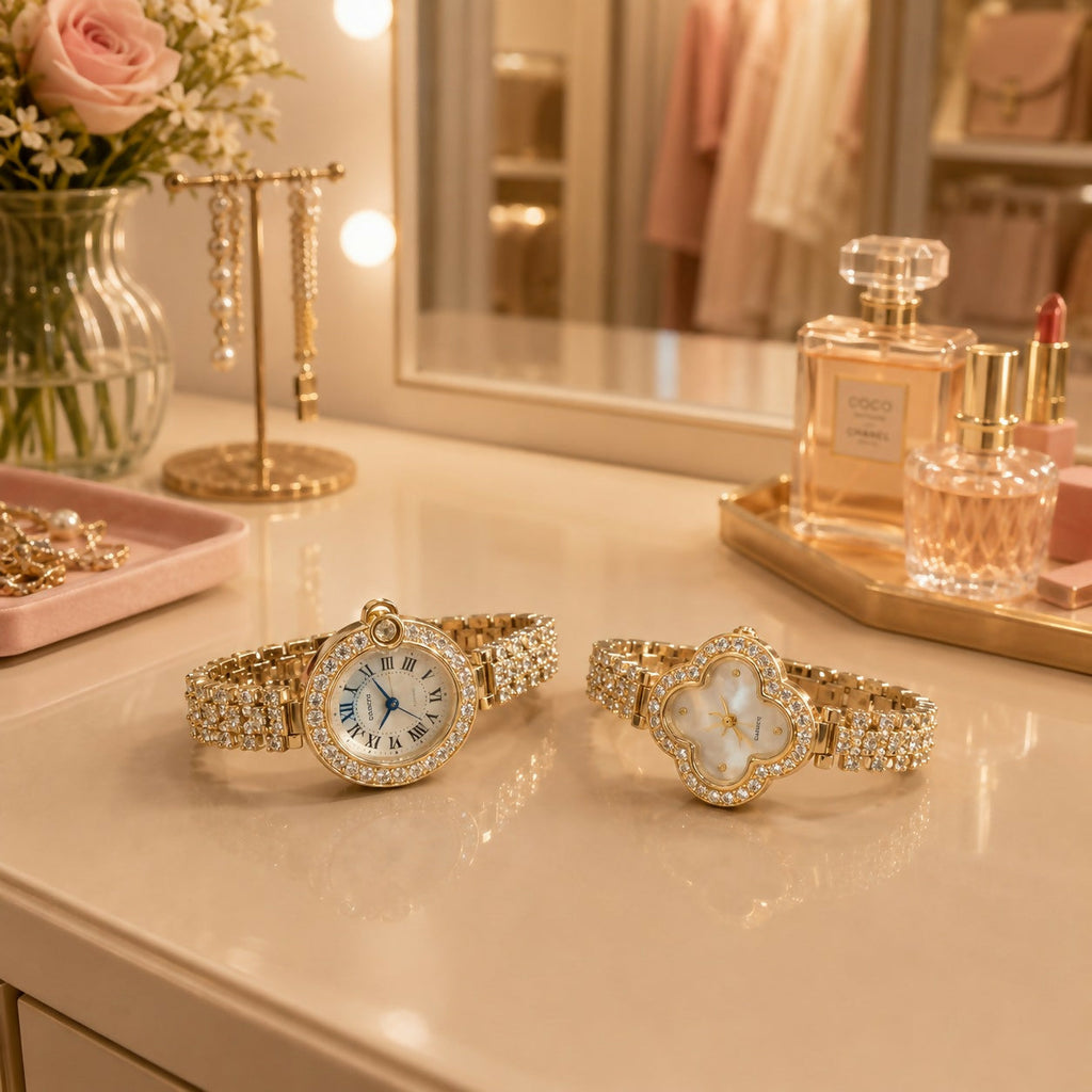 Women's Elegant Crystal Bracelet Watch – Assorted Dial Designs for Special Occasions