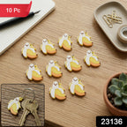 ALVENZA Cartoon Banana Keychains – Cheerful 10pc Set for Bags & Keys