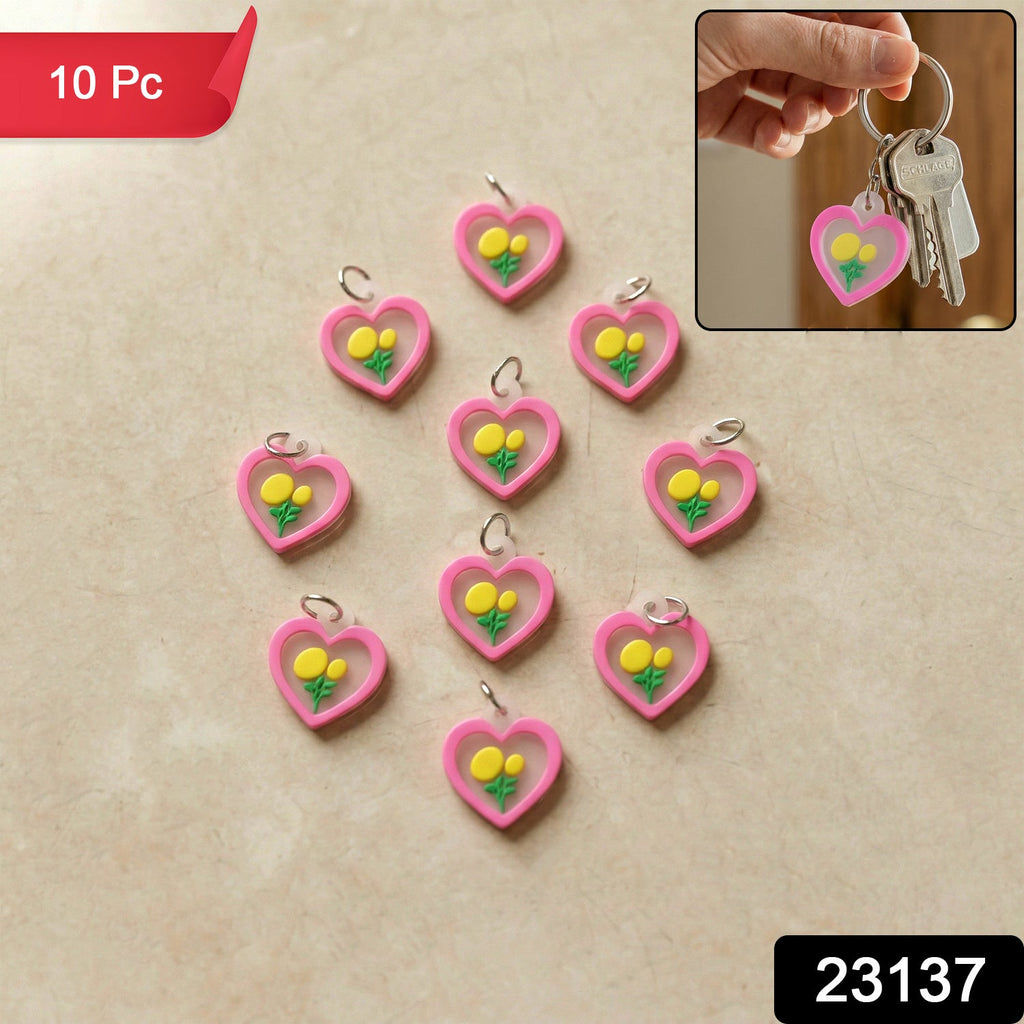 ALVENZA Cute Heart & Flower Bag Charm Set – Versatile & Stylish