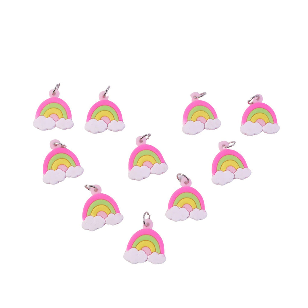 ALVENZA Rainbow Cloud Keychain – Vibrant and Durable Accessory Set