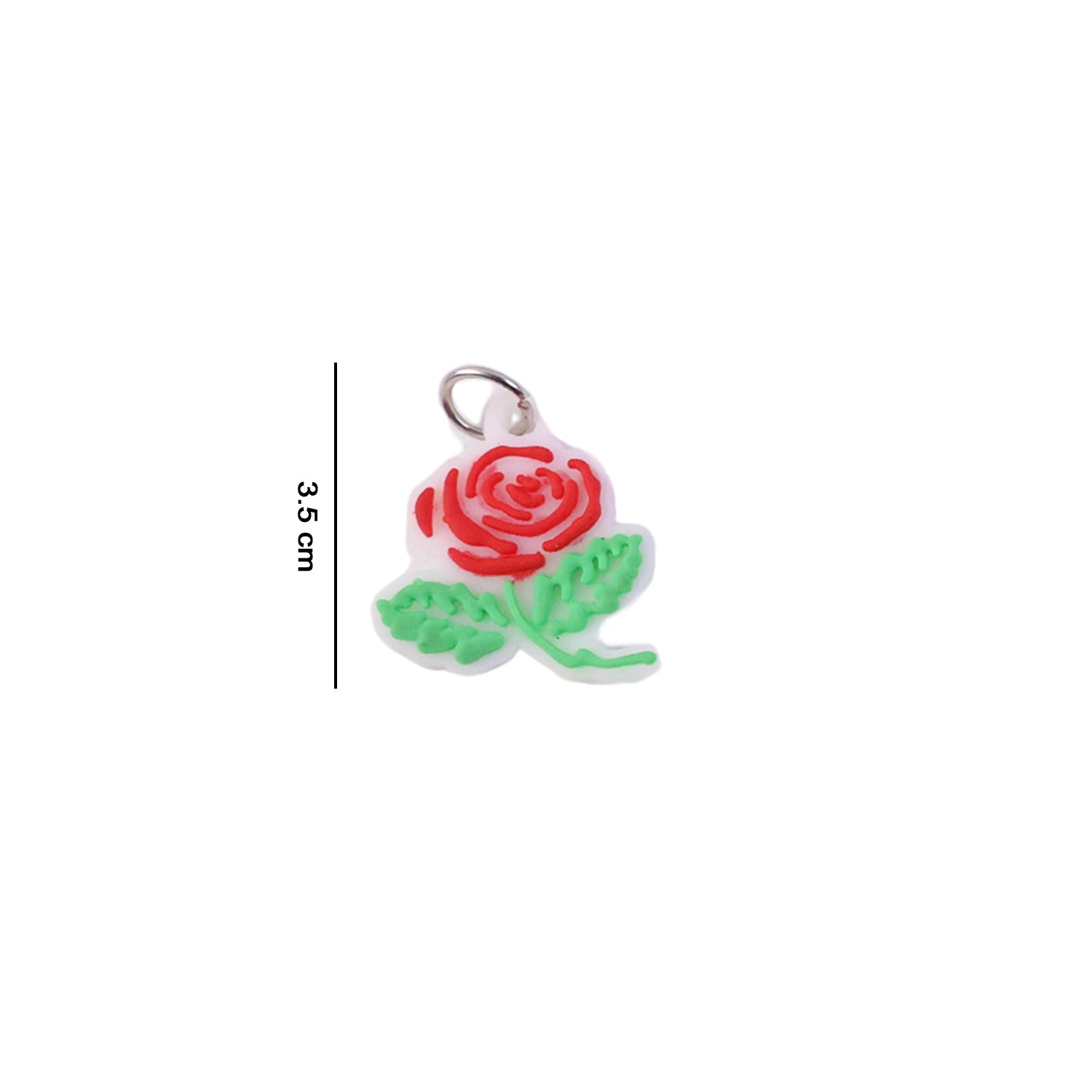 ALVENZA Rose Flower Design Bag Charm Keychain Set – Elegant Floral Accessory