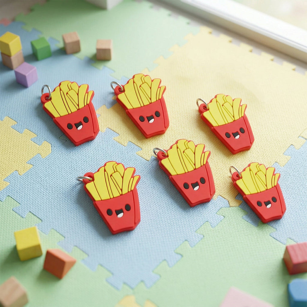 ALVENZA French Fries Bag Charm Keychain – Fun Food-Themed Accessory