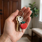 ALVENZA Red Apple Keychain – Cute & Versatile Bag Charm for Gifts