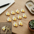 ALVENZA Cartoon Banana Keychains – Cheerful 10pc Set for Bags & Keys