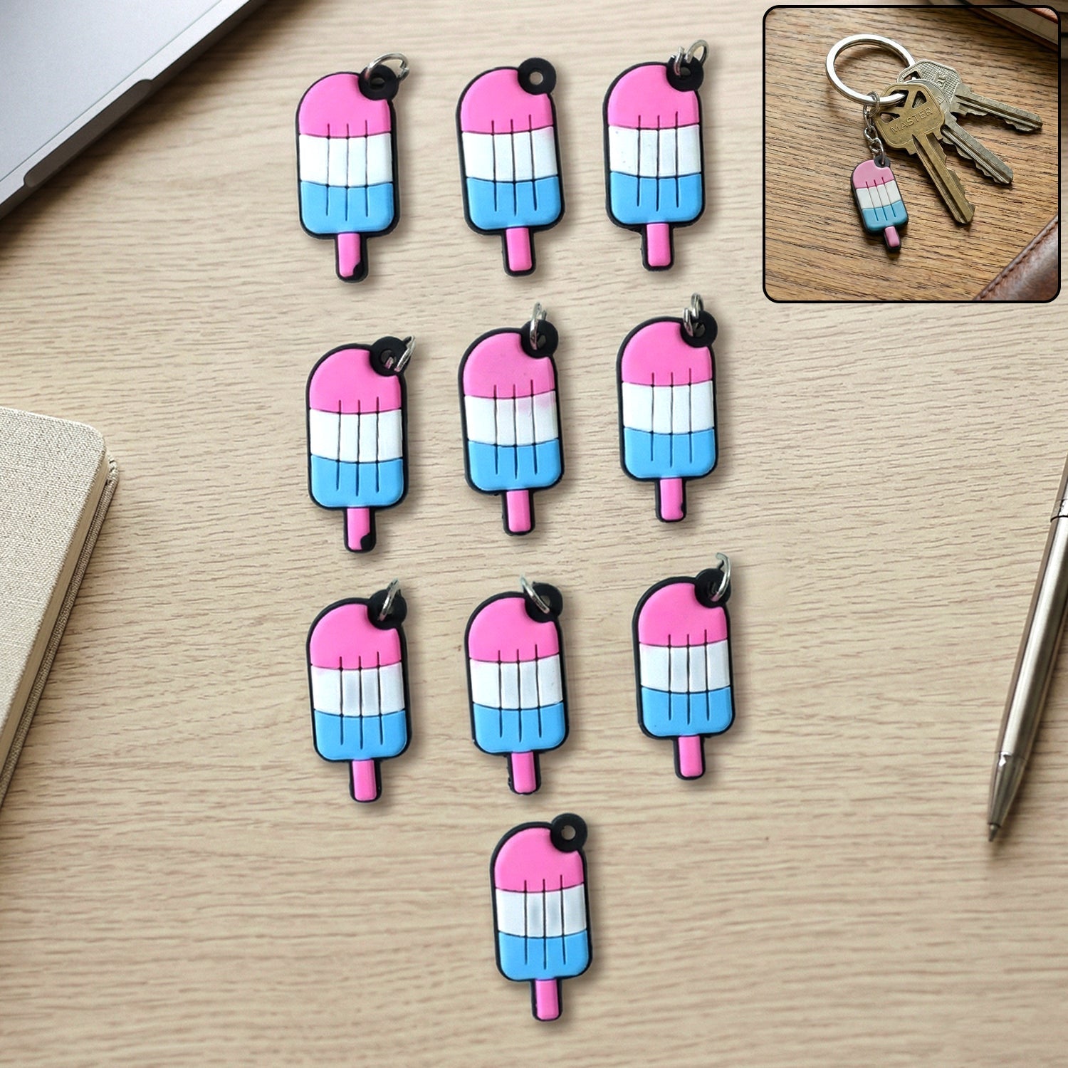 ALVENZA Ice Cream Bag Charm Set – Vibrant & Versatile Accessories