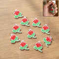 ALVENZA Rose Flower Design Bag Charm Keychain Set – Elegant Floral Accessory