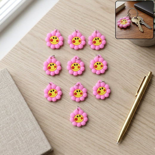 ALVENZA Keychain for Kids | Cute Floral Smileys & Long-lasting Durability