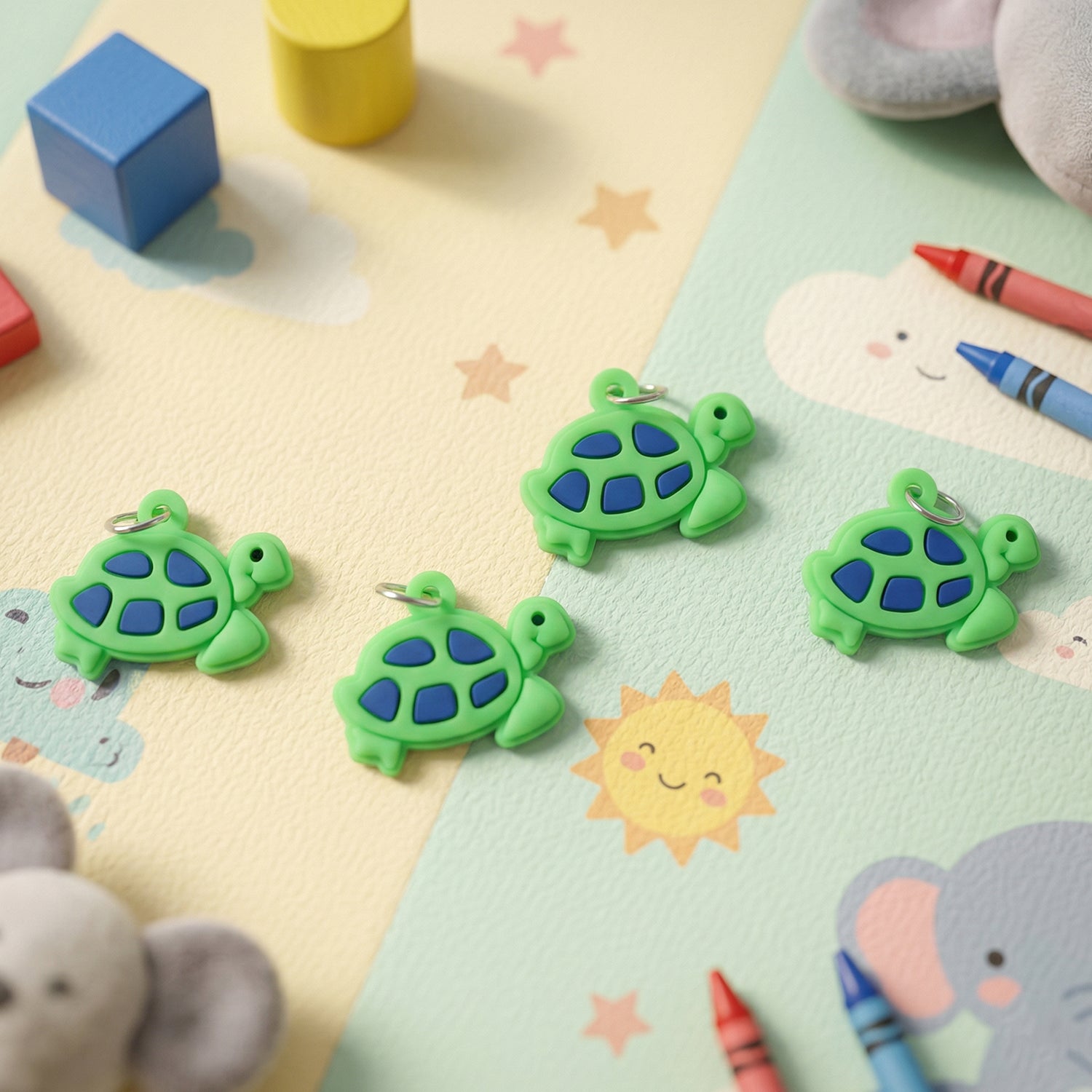 ALVENZA Turtle Keychain Set – Fun & Vibrant Animal Accessories