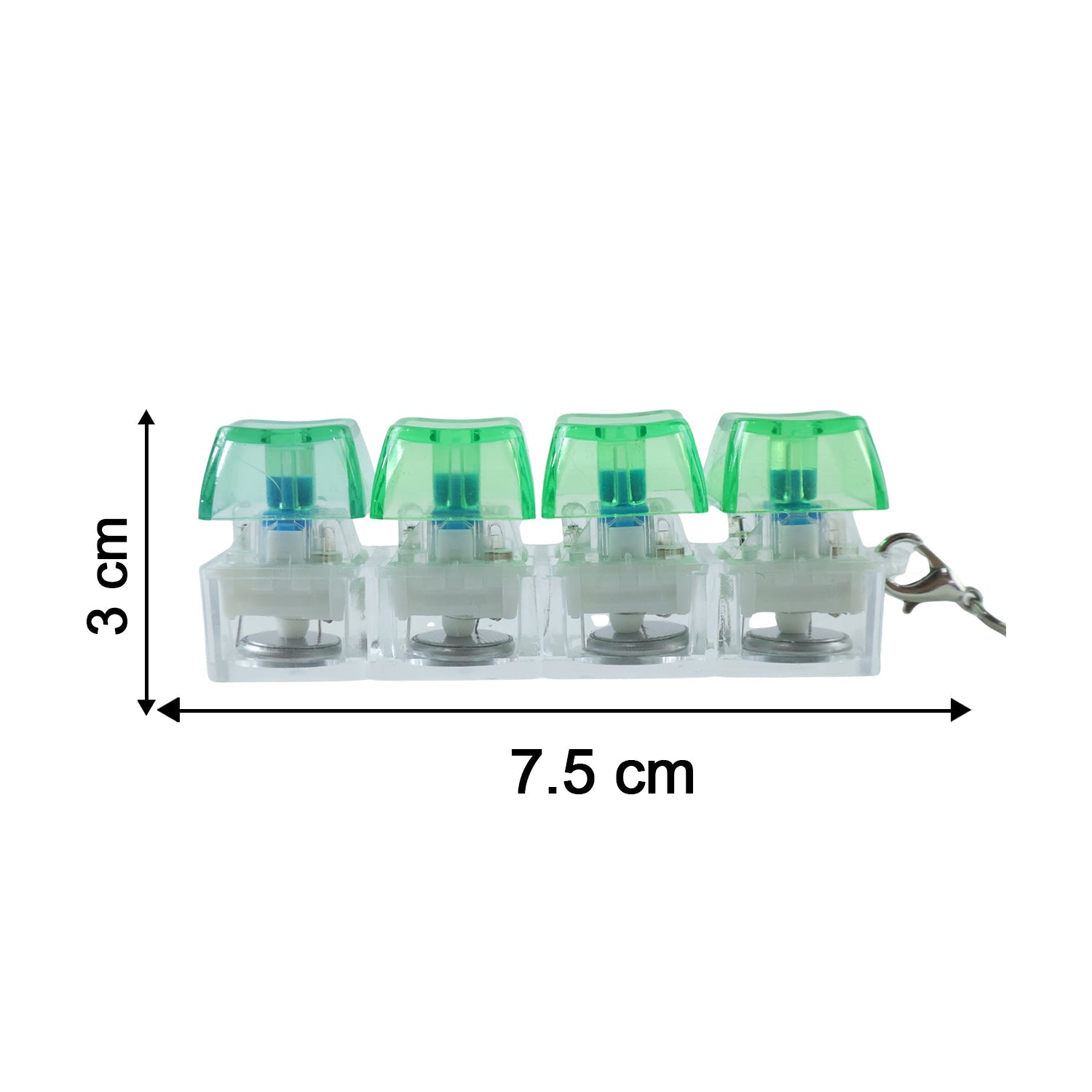 Mechanical Keyboard Switch Keychain Satisfying Click & LED Light - Detail View 6