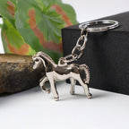 ALVENZA Horse Shape Keychain – Elegant Metallic Shine Accessory