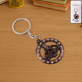 ALVENZA Jai Shree Shyam Keychain – Durable Metal with Crystal Accent
