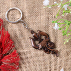 ALVENZA Trishul Damru Om Keychain – Spiritual Antique Finish for Daily Use