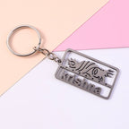 ALVENZA Krishna Cutout Metal Keychain – Durable Rectangular Design