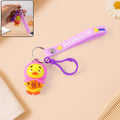 ALVENZA Cartoon Duck Keychain – Cute Rainbow Strap Accessory