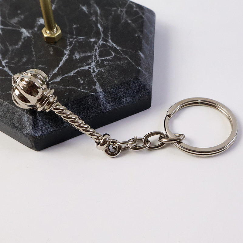 ALVENZA Gada Keychain – Stylish Metallic Symbolic Accessory