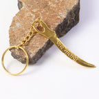 ALVENZA Golden Mataji Sword Keychain – Durable & Stylish Devotional Accessory