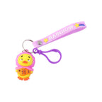 ALVENZA Cartoon Duck Keychain – Cute Rainbow Strap Accessory