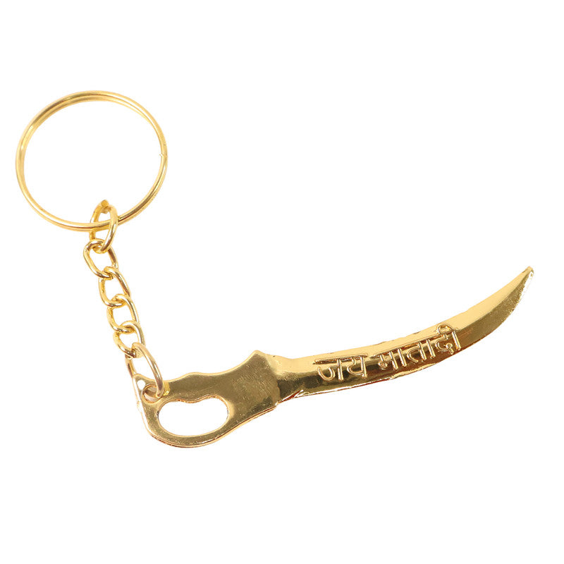 ALVENZA Golden Mataji Sword Keychain – Durable & Stylish Devotional Accessory