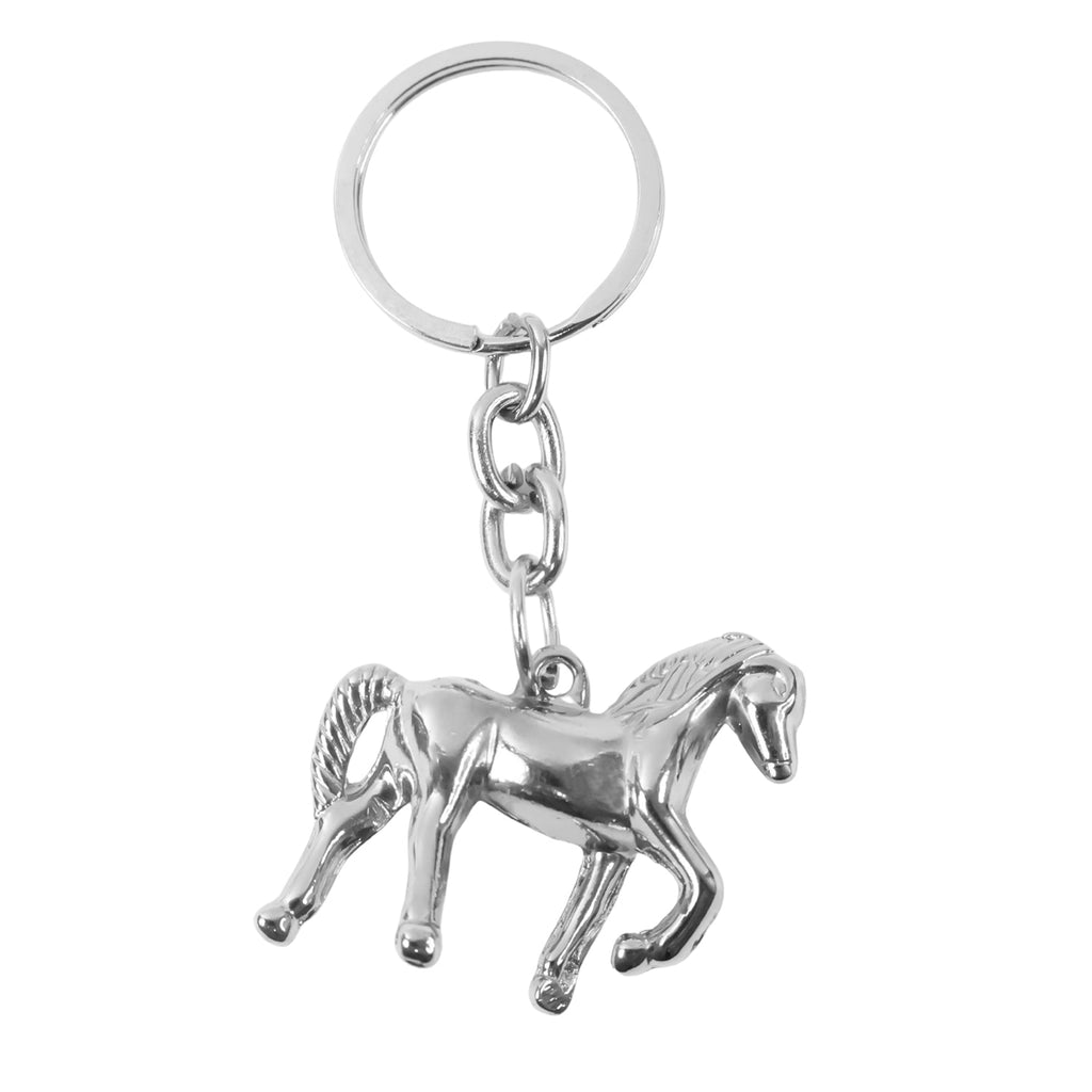 ALVENZA Metallic Horse Keychain – Durable Polished Chrome Accessory