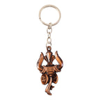 ALVENZA Trishul Damru Om Keychain – Spiritual Antique Finish for Daily Use