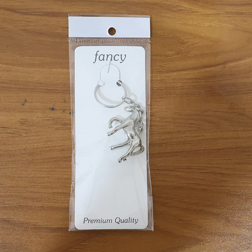 ALVENZA Metallic Horse Keychain – Durable Polished Chrome Accessory
