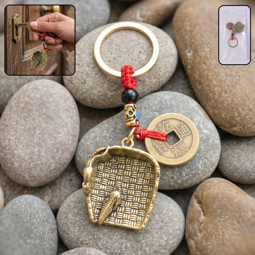 ALVENZA Feng Shui Lucky Coin Keychain – Prosperity and Good Fortune