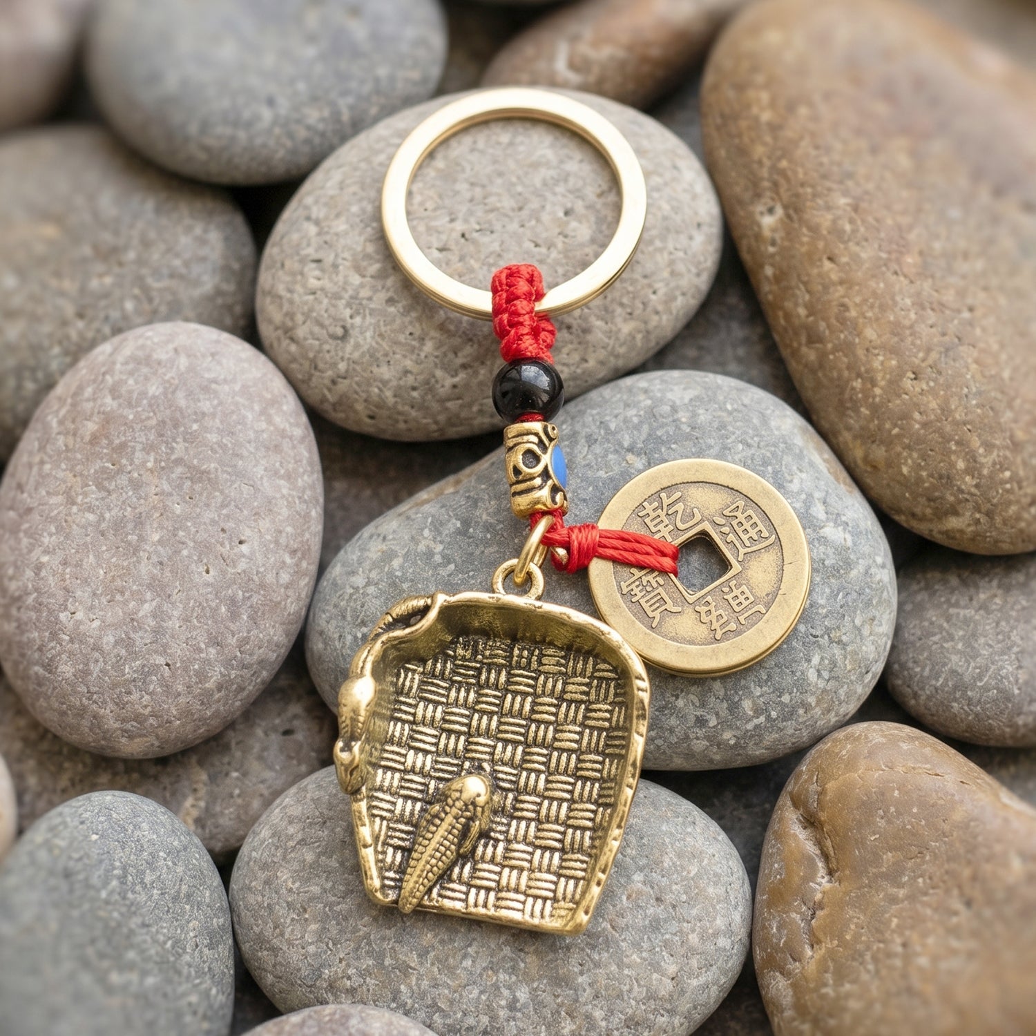 ALVENZA Feng Shui Lucky Coin Keychain – Prosperity and Good Fortune