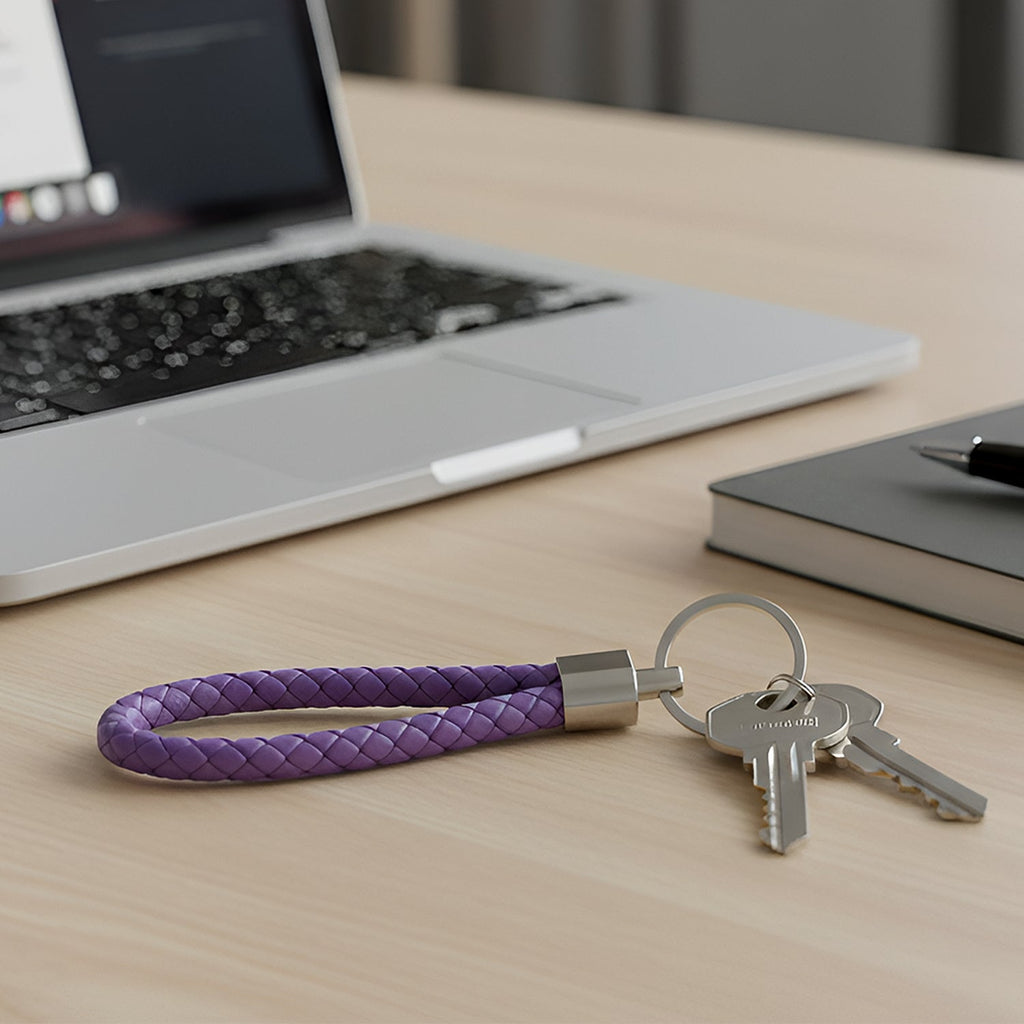 ALVENZA Braided Loop Keychain Set – 4-Piece Stylish Key Organizer for Daily Use