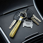 ALVENZA Jeep-Shaped Metal Car Keychain – Stylish Dual-Keyring Set