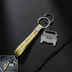 ALVENZA Jeep-Shaped Metal Car Keychain – Stylish Dual-Keyring Set