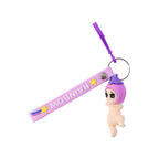 ALVENZA Baby Doll Silicone Keychain – Soft Cute Cartoon Charm