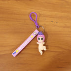 ALVENZA Baby Doll Silicone Keychain – Soft Cute Cartoon Charm