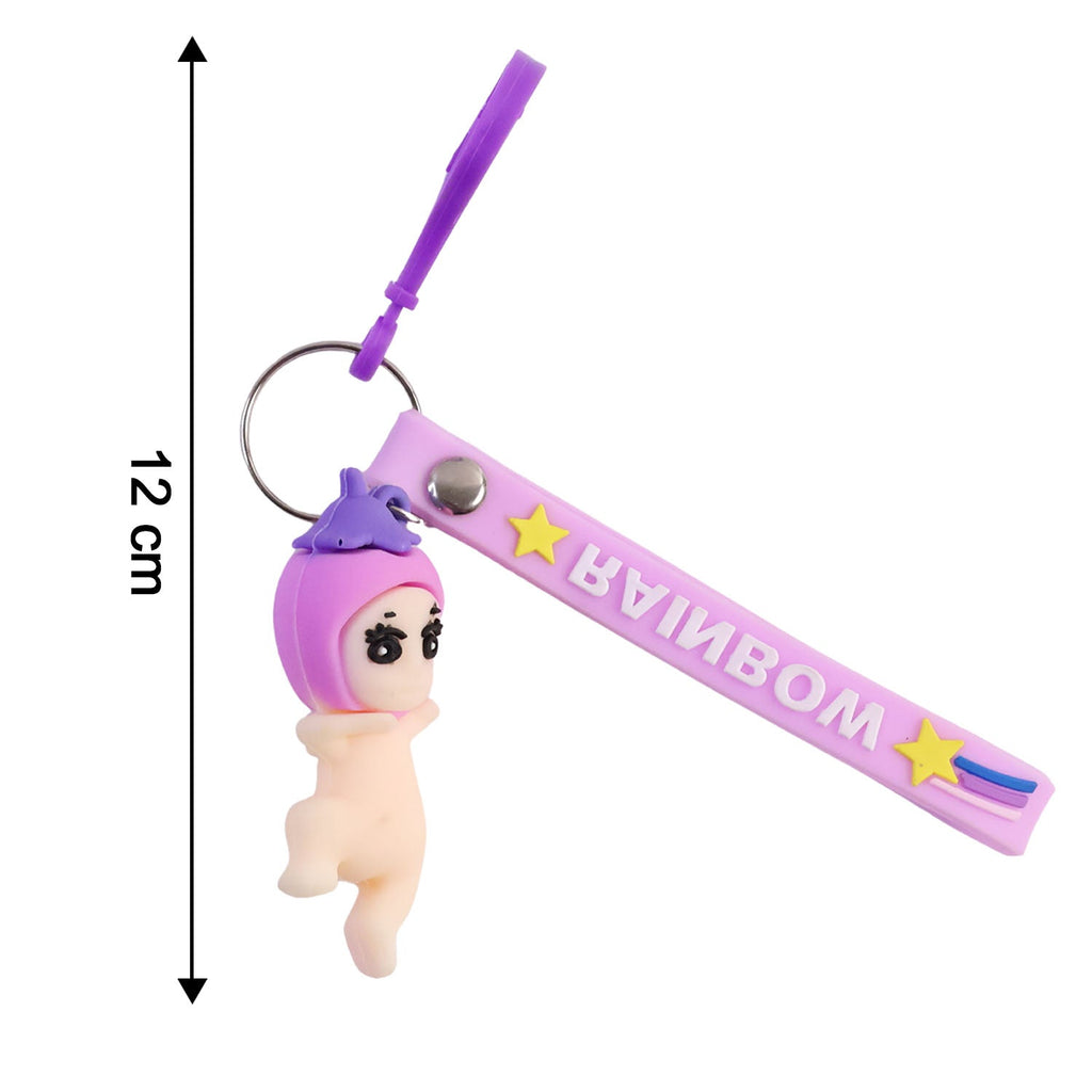 ALVENZA Baby Doll Silicone Keychain – Soft Cute Cartoon Charm