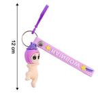 ALVENZA Baby Doll Silicone Keychain – Soft Cute Cartoon Charm