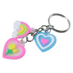 ALVENZA Heart & Rainbow Charm Keychain – Playful Multi-Charm Accessory