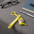 ALVENZA Dinosaur Keychain – Cute Cartoon Charm with Rainbow Strap