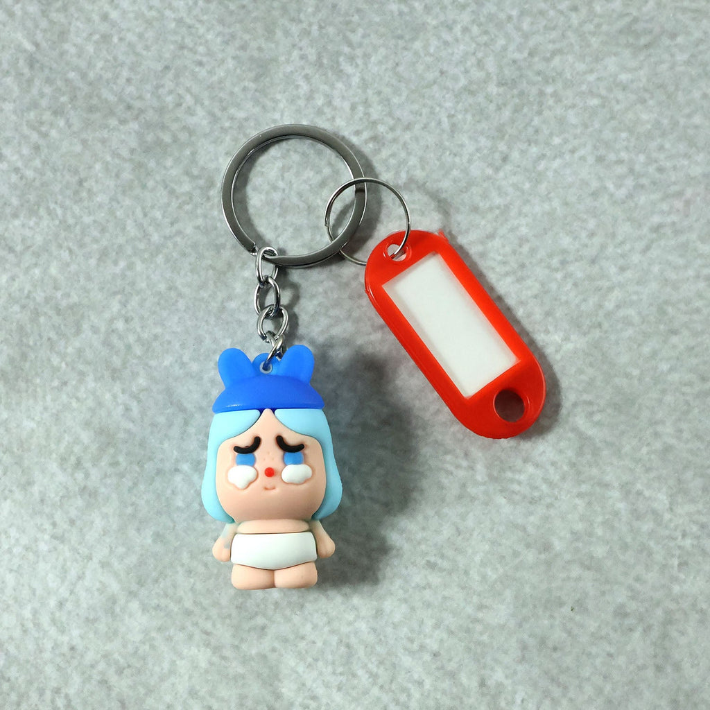 ALVENZA Cartoon Baby Character Keychain – Label Tag Holder for Easy ID