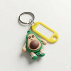 ALVENZA Avocado Cartoon Keychain – Cute Name Tag Holder